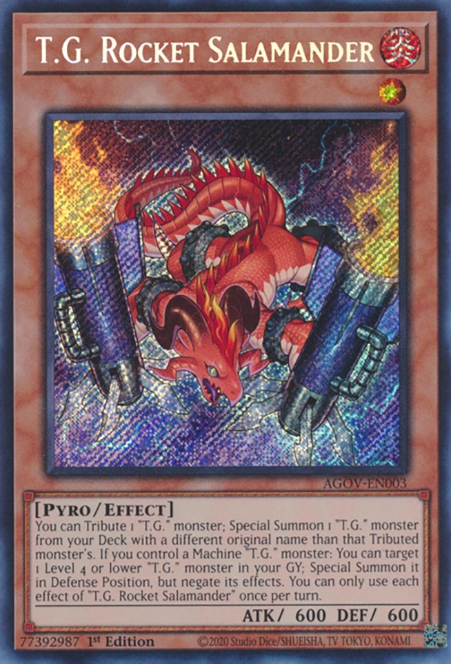 T.G. Rocket Salamander [AGOV-EN003] Secret Rare | Good Games Morley