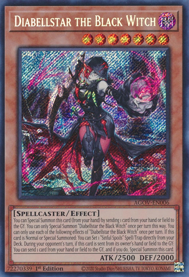 Diabellstar the Black Witch [AGOV-EN006] Secret Rare | Good Games Morley