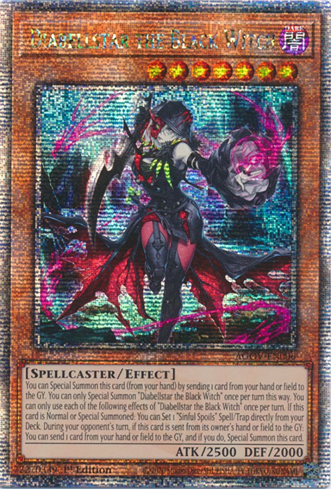 Diabellstar the Black Witch (Quarter Century Secret Rare) [AGOV-EN006] Quarter Century Secret Rare | Good Games Morley