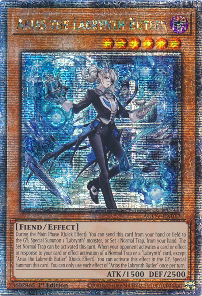 Arias the Labrynth Butler (Quarter Century Secret Rare) [AGOV-EN017] Quarter Century Secret Rare | Good Games Morley