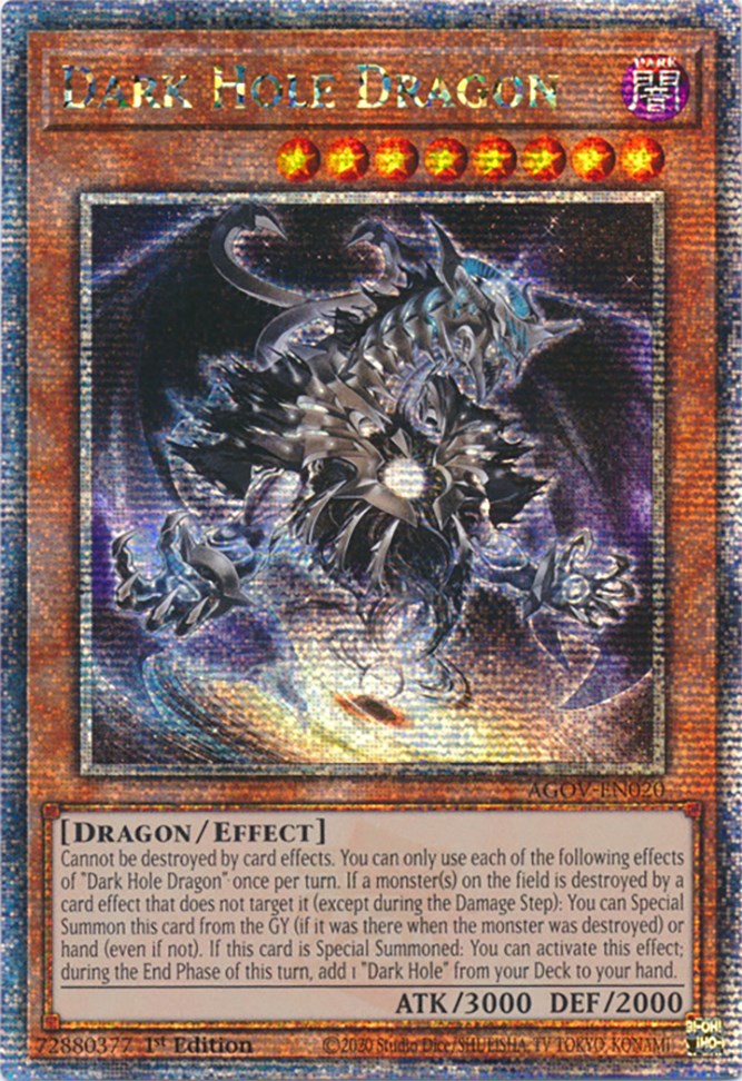 Dark Hole Dragon (Quarter Century Secret Rare) [AGOV-EN020] Quarter Century Secret Rare | Good Games Morley
