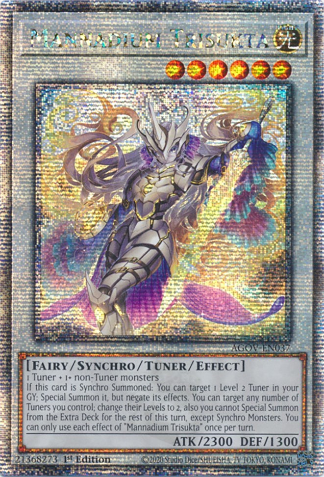 Mannadium Trisukta (Quarter Century Secret Rare) [AGOV-EN037] Quarter Century Secret Rare | Good Games Morley