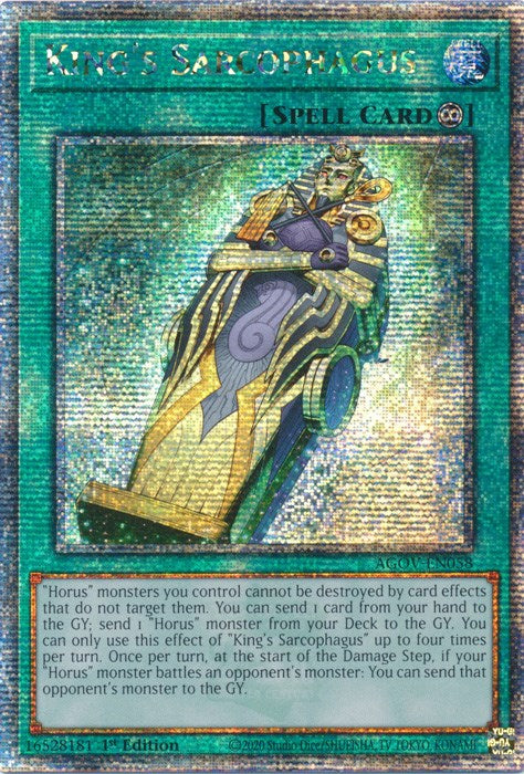 King's Sarcophagus (Quarter Century Secret Rare) [AGOV-EN058] Quarter Century Secret Rare | Good Games Morley