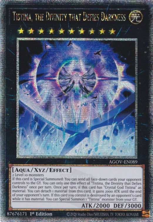 Tistina, the Divinity that Defies Darkness (Quarter Century Secret Rare) [AGOV-EN089] Quarter Century Secret Rare | Good Games Morley