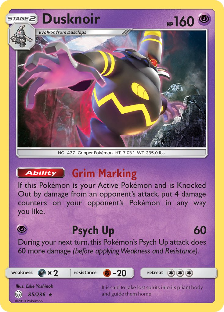 Dusknoir (85/236) (Prerelease Kit Exclusive) [Sun & Moon: Cosmic Eclipse] | Good Games Morley