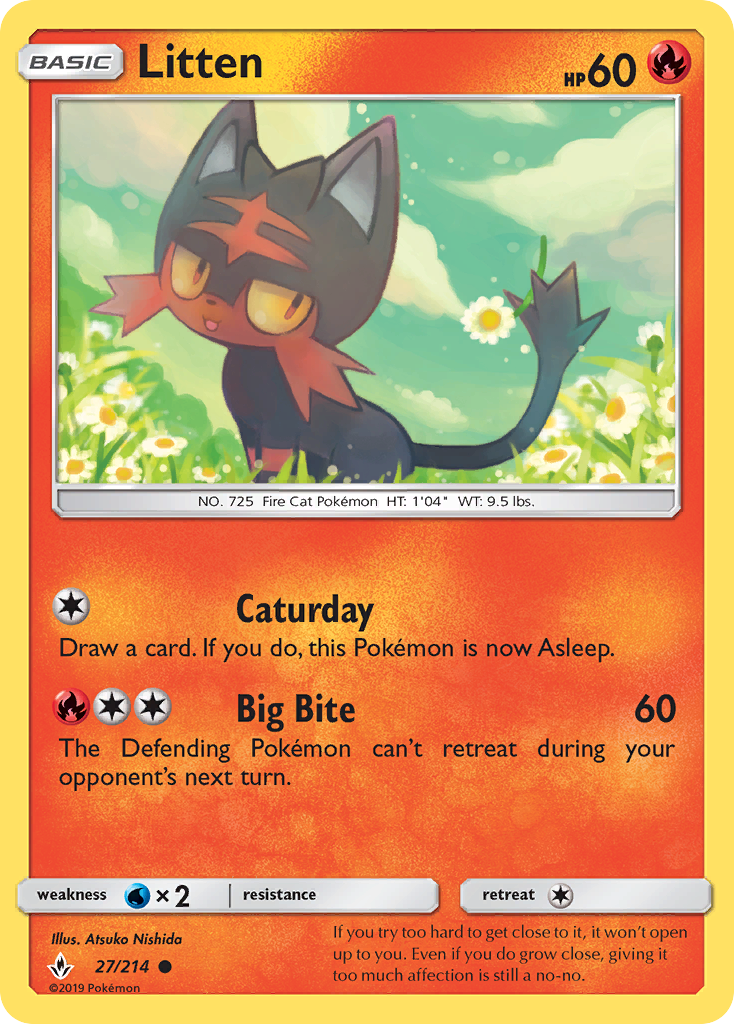 Litten (27/214) [Sun & Moon: Unbroken Bonds] | Good Games Morley