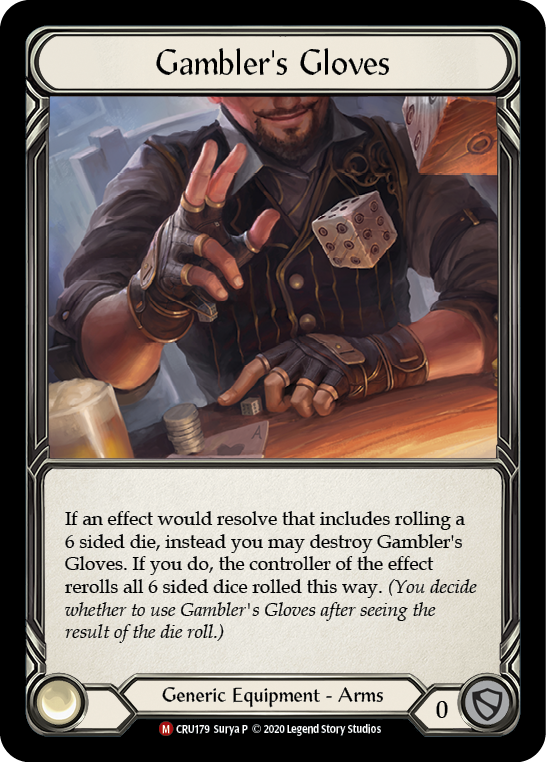 Gambler's Gloves [CRU179] (Crucible of War)  1st Edition Cold Foil | Good Games Morley