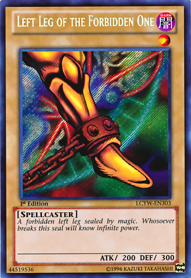 Left Leg of the Forbidden One [LCYW-EN303] Secret Rare | Good Games Morley