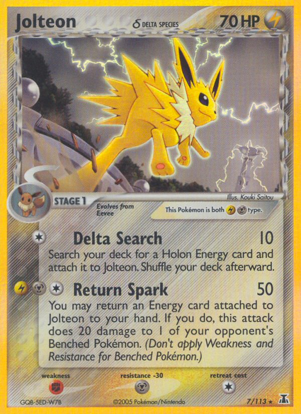 Jolteon (7/113) (Delta Species) [EX: Delta Species] | Good Games Morley