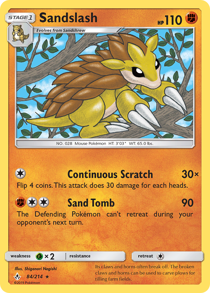 Sandslash (84/214) [Sun & Moon: Unbroken Bonds] | Good Games Morley