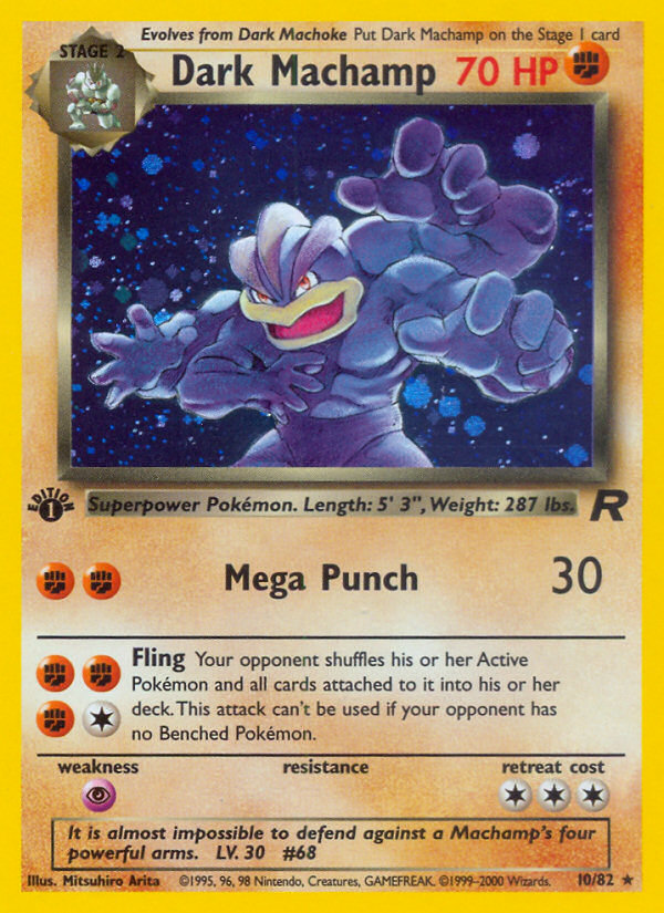 Dark Machamp (10/82) [Team Rocket 1st Edition] | Good Games Morley