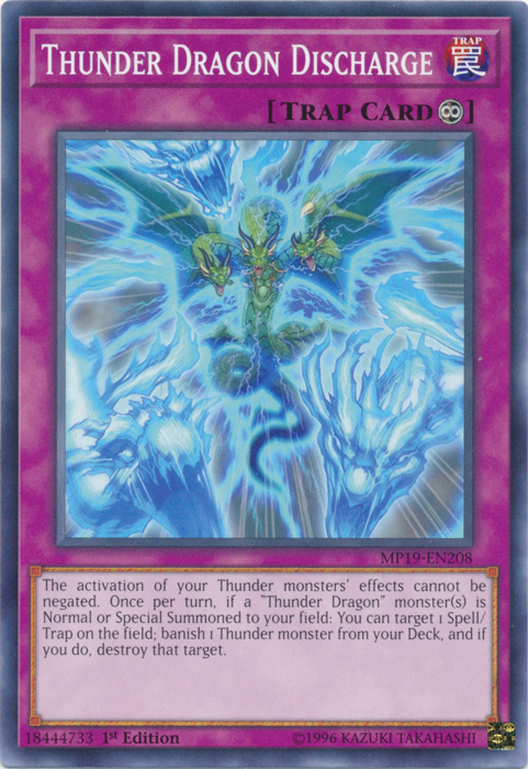 Thunder Dragon Discharge [MP19-EN208] Common | Good Games Morley