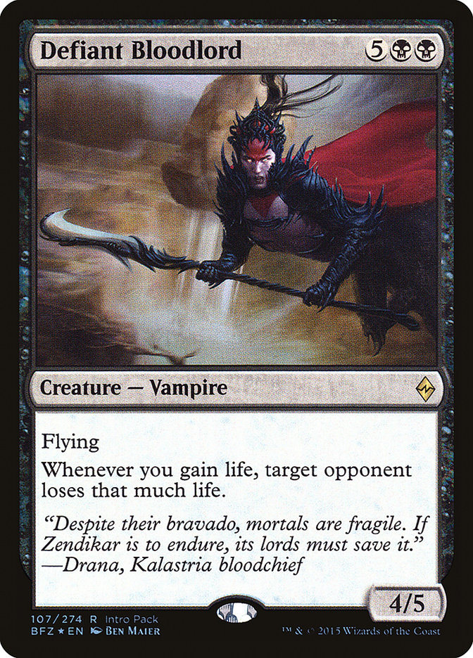 Defiant Bloodlord (Intro Pack) [Battle for Zendikar Promos] | Good Games Morley
