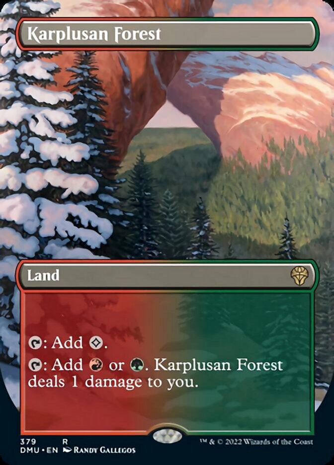 Karplusan Forest (Borderless Alternate Art) [Dominaria United] | Good Games Morley