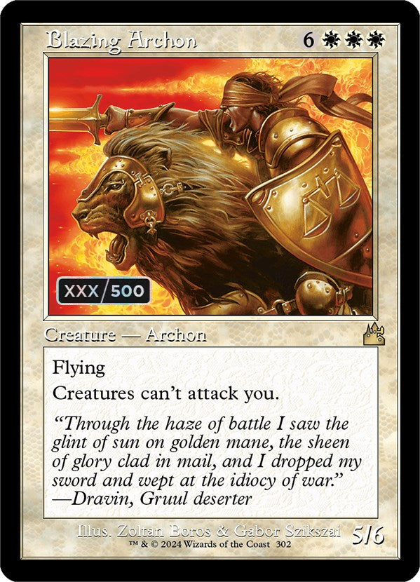 Blazing Archon (Retro) (Serialized) [Ravnica Remastered] | Good Games Morley