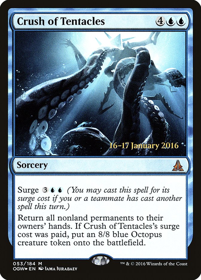 Crush of Tentacles [Oath of the Gatewatch Prerelease Promos] | Good Games Morley