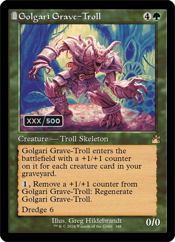 Golgari Grave-Troll (Retro) (Serialized) [Ravnica Remastered] | Good Games Morley
