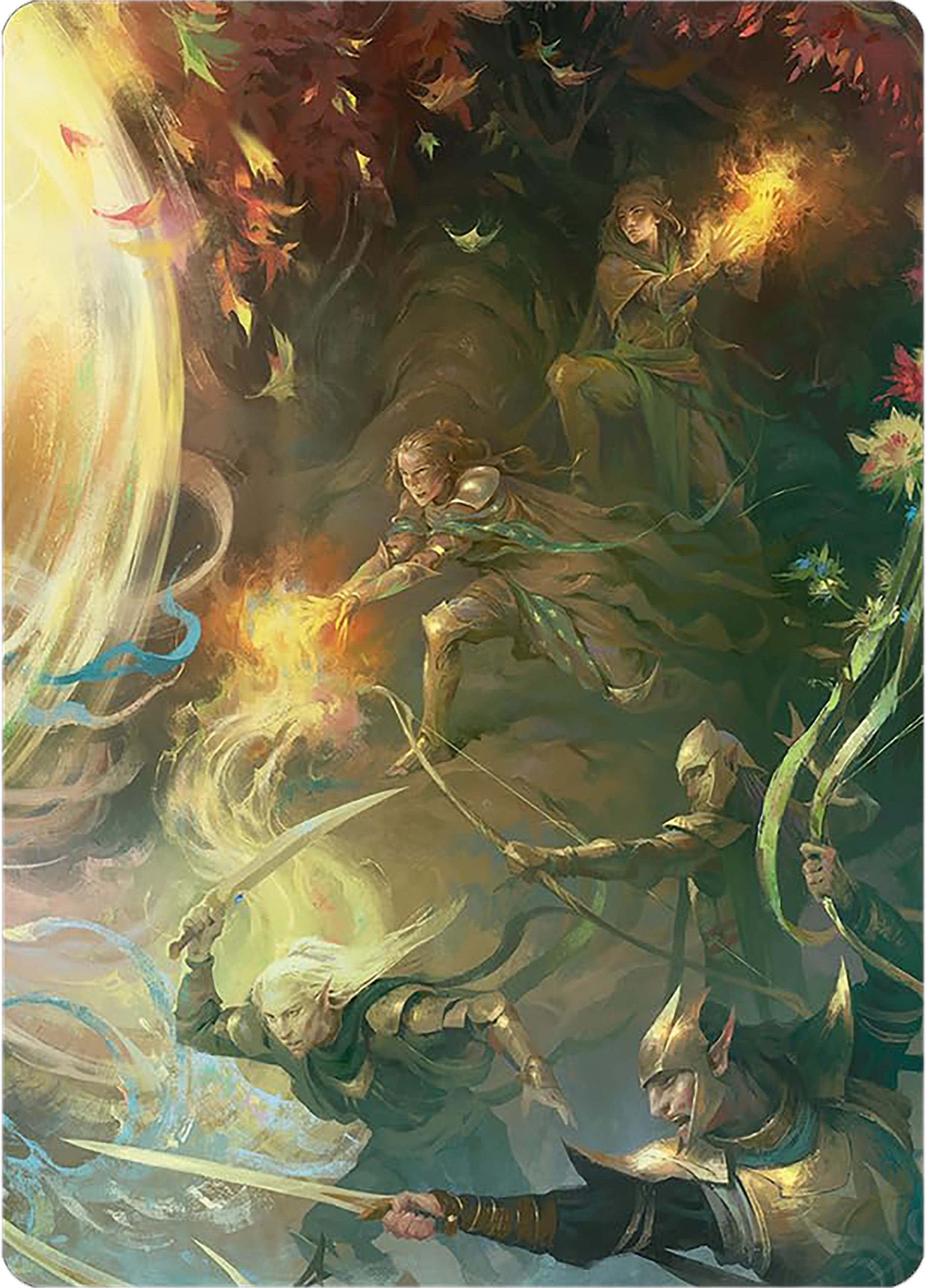 Rally the Galadhrim Art Card [The Lord of the Rings: Tales of Middle-earth Art Series] | Good Games Morley
