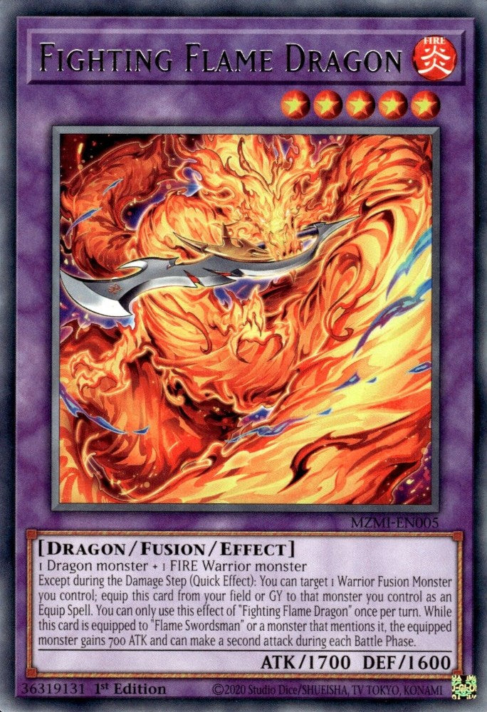 Fighting Flame Dragon [MZMI-EN005] Rare | Good Games Morley