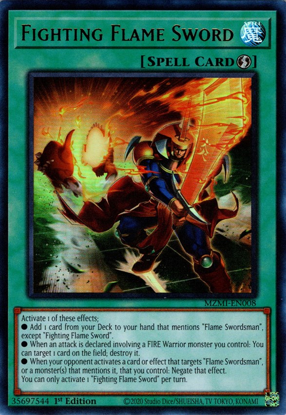 Fighting Flame Sword [MZMI-EN008] Ultra Rare | Good Games Morley