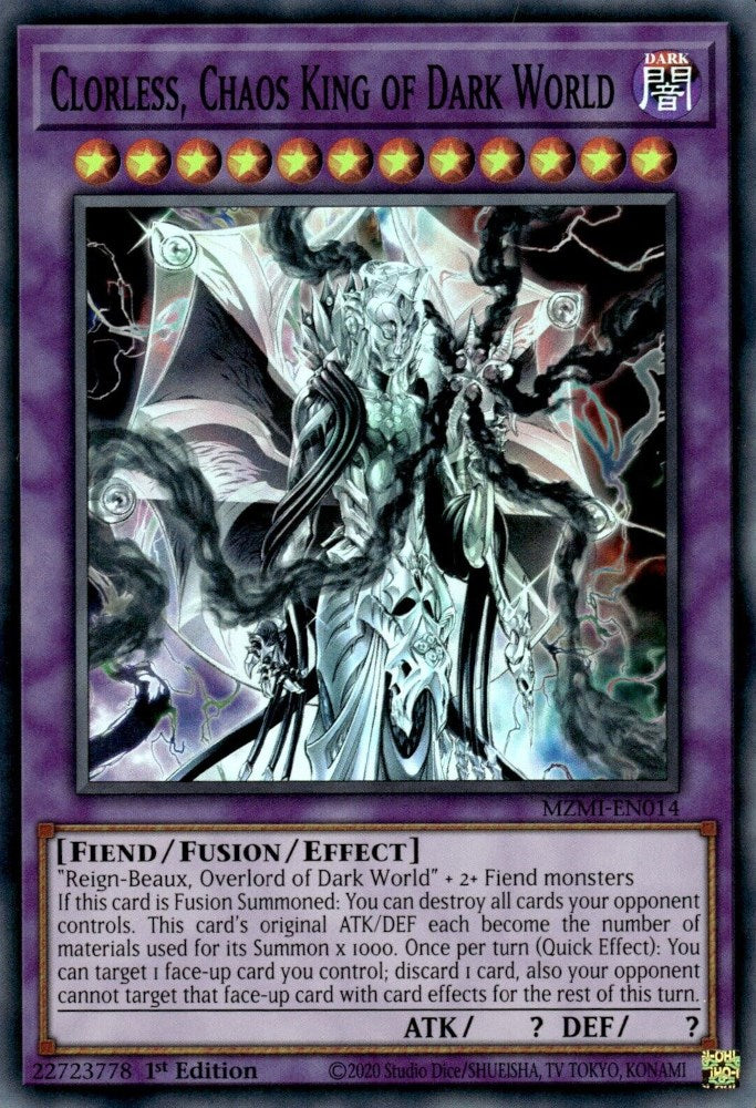 Clorless, Chaos King of Dark World [MZMI-EN014] Super Rare | Good Games Morley
