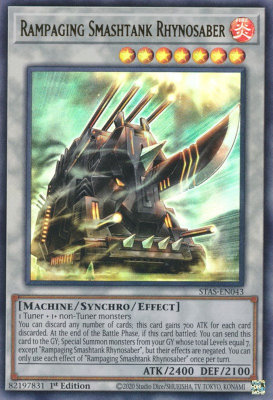 Rampaging Smashtank Rhynosaber [STAS-EN043] Ultra Rare | Good Games Morley