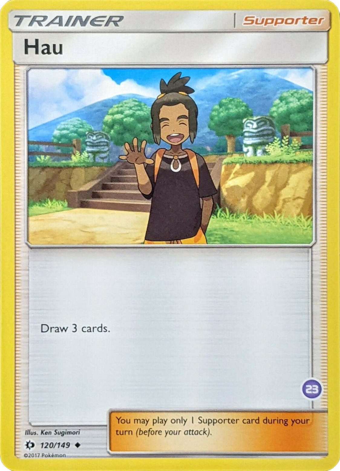 Hau (120/149) (Deck Exclusive #23) [Sun & Moon: Trainer Kit - Alolan Sandslash] | Good Games Morley