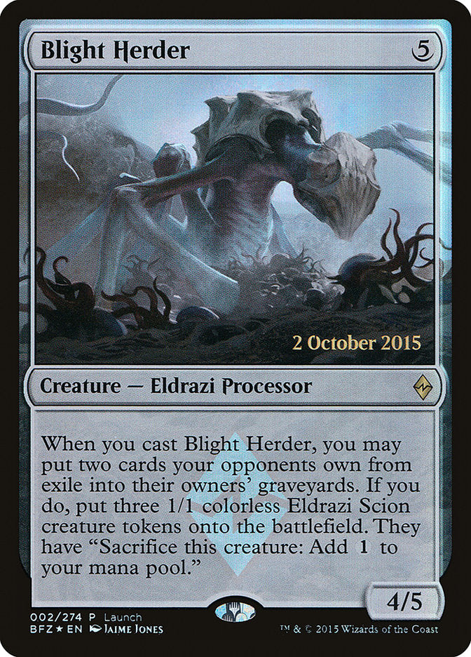 Blight Herder (Launch) [Battle for Zendikar Promos] | Good Games Morley