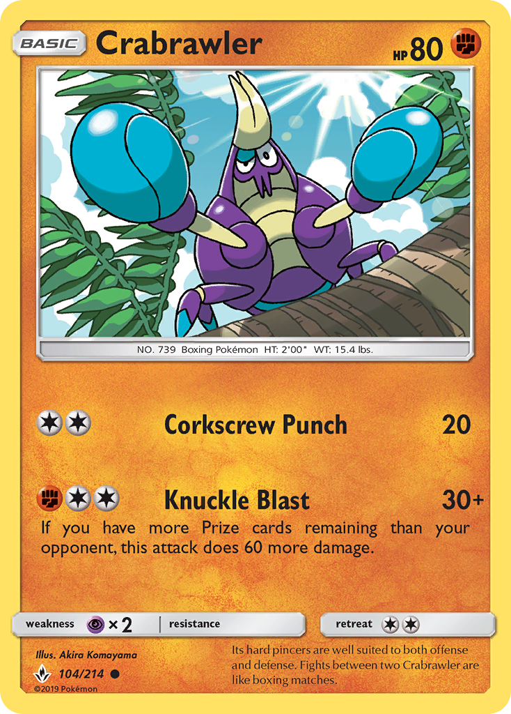 Crabrawler (104/214) [Sun & Moon: Unbroken Bonds] | Good Games Morley