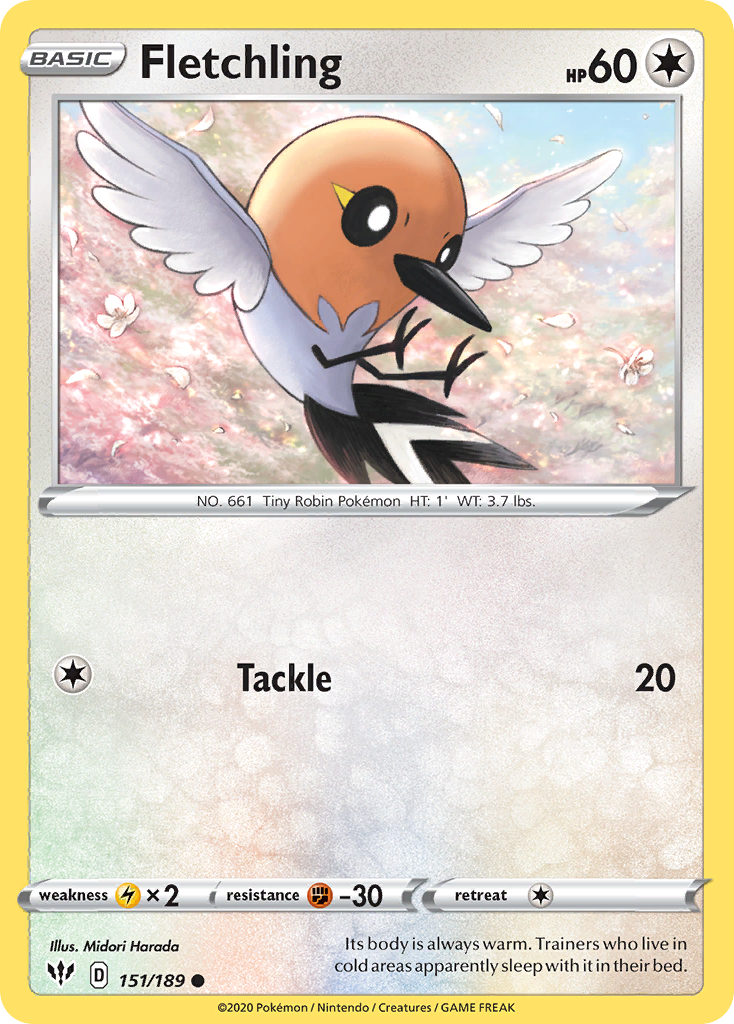 Fletchling (151/189) [Sword & Shield: Darkness Ablaze] | Good Games Morley