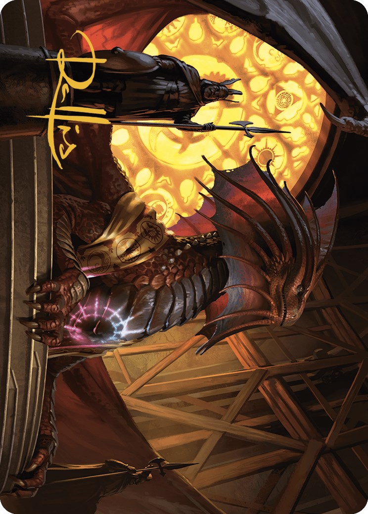 Niv-Mizzet, Guildpact Art Card (21/49) (Gold-Stamped Signature) [Murders at Karlov Manor Art Series] | Good Games Morley
