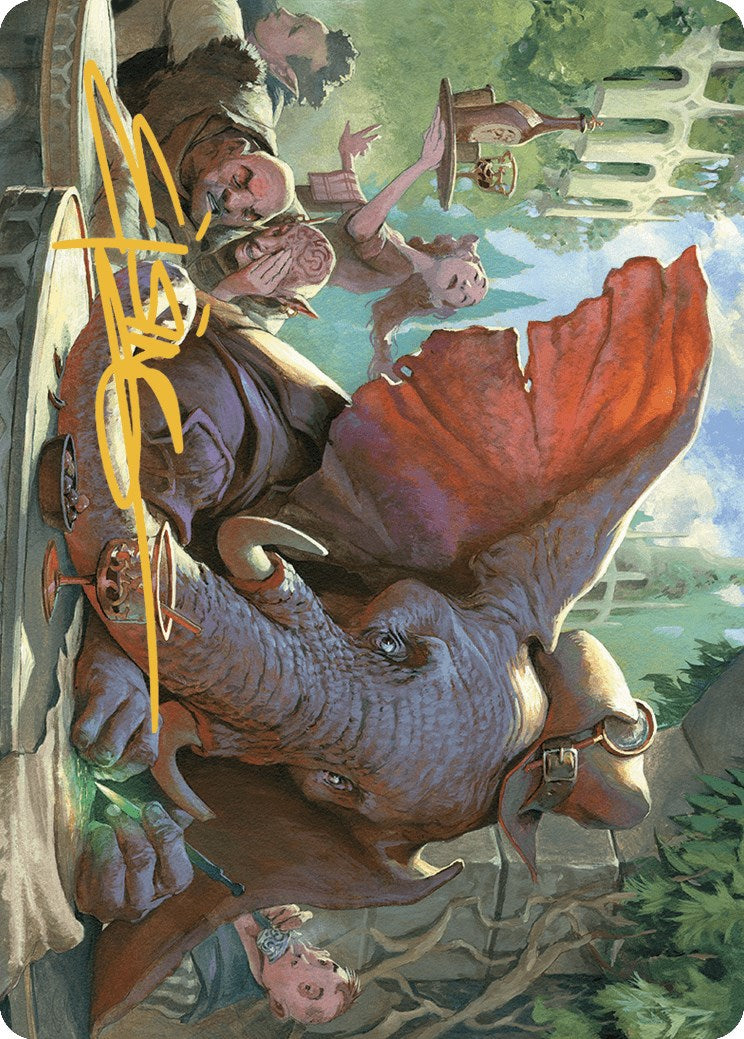 Loxodon Eavesdropper Art Card (Gold-Stamped Signature) [Murders at Karlov Manor Art Series] | Good Games Morley