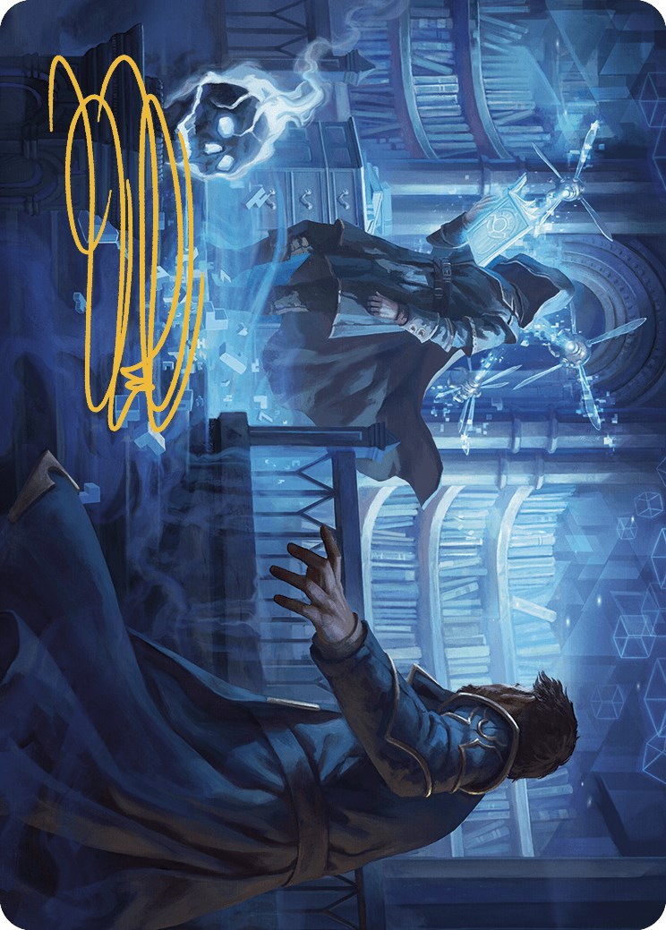 Intrude on the Mind Art Card (Gold-Stamped Signature) [Murders at Karlov Manor Art Series] | Good Games Morley