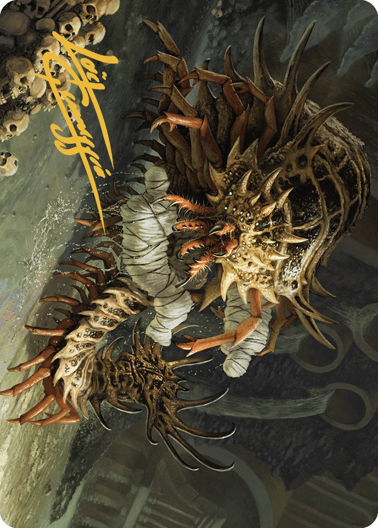 Rot Farm Mortipede Art Card (Gold-Stamped Signature) [Murders at Karlov Manor Art Series] | Good Games Morley