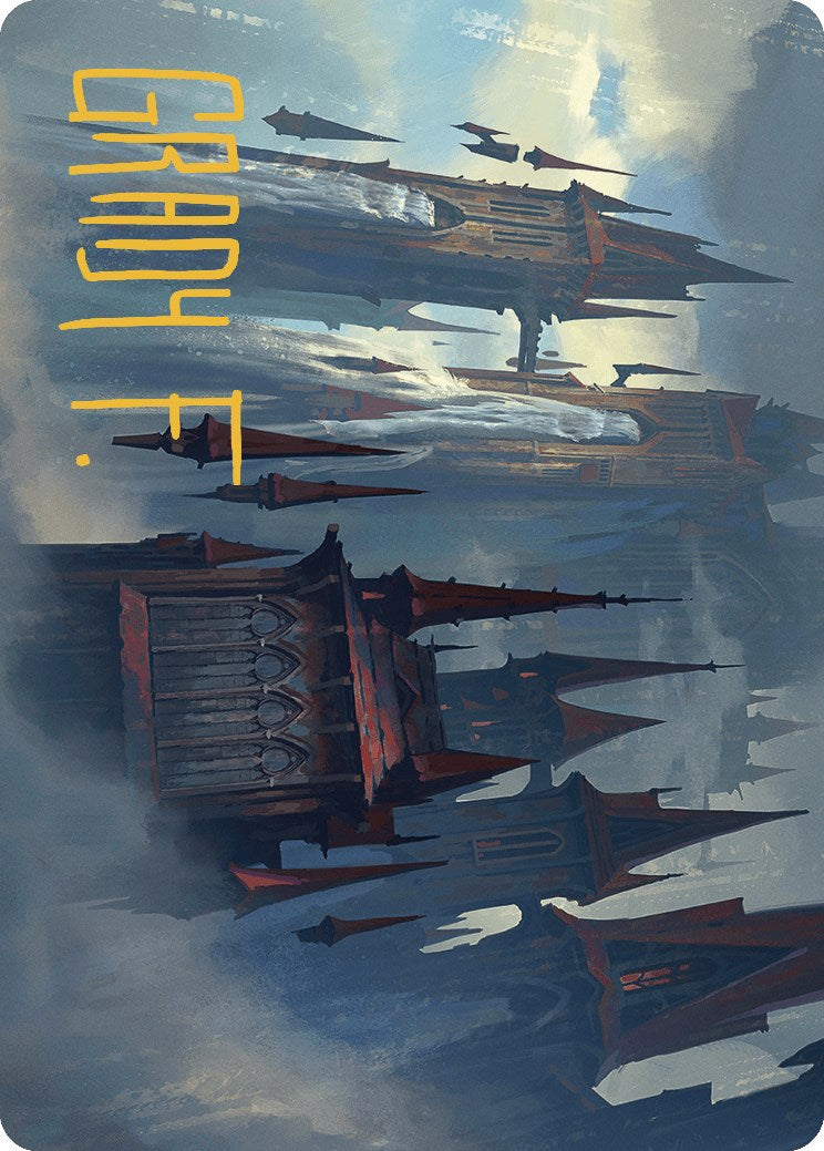 Thundering Falls Art Card (Gold-Stamped Signature) [Murders at Karlov Manor Art Series] | Good Games Morley