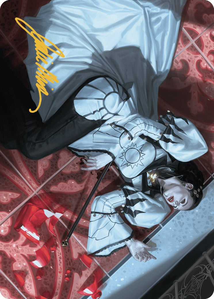 Deadly Complication Art Card (18/49) (Gold-Stamped Signature) [Murders at Karlov Manor Art Series] | Good Games Morley