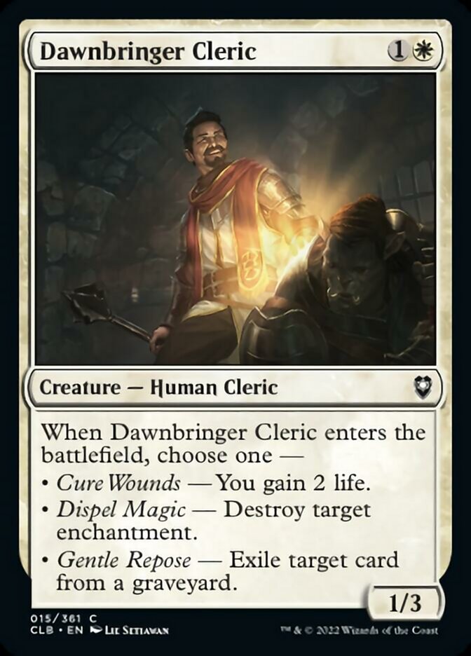 Dawnbringer Cleric [Commander Legends: Battle for Baldur's Gate] | Good Games Morley