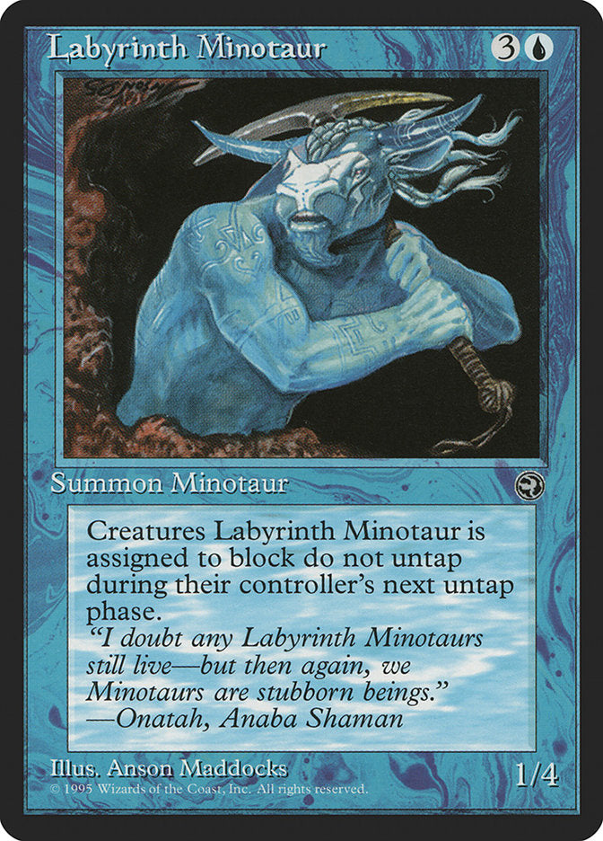 Labyrinth Minotaur (Onatah Flavor Text) [Homelands] | Good Games Morley