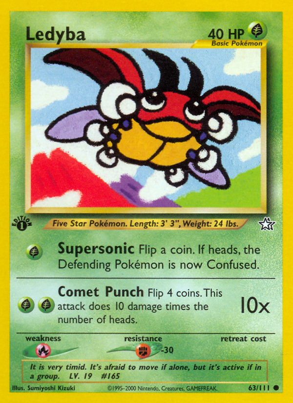 Ledyba (63/111) [Neo Genesis 1st Edition] | Good Games Morley