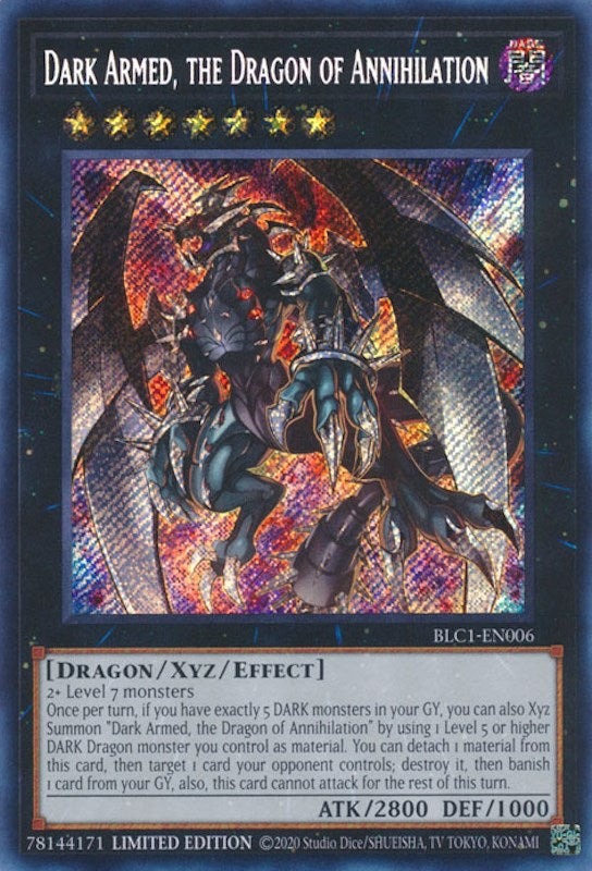 Dark Armed, the Dragon of Annihilation [BLC1-EN006] Secret Rare | Good Games Morley