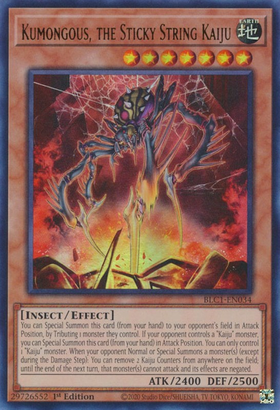 Kumongous, the Sticky String Kaiju [BLC1-EN034] Ultra Rare | Good Games Morley