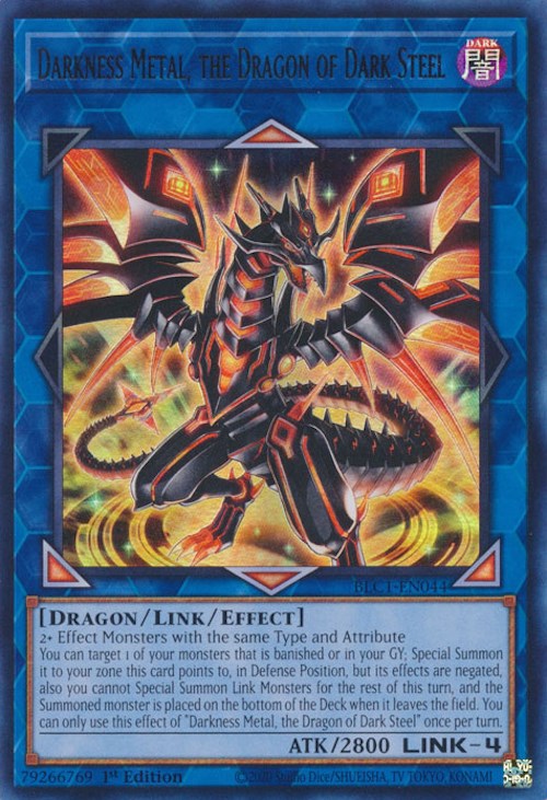 Darkness Metal, the Dragon of Dark Steel [BLC1-EN044] Ultra Rare | Good Games Morley
