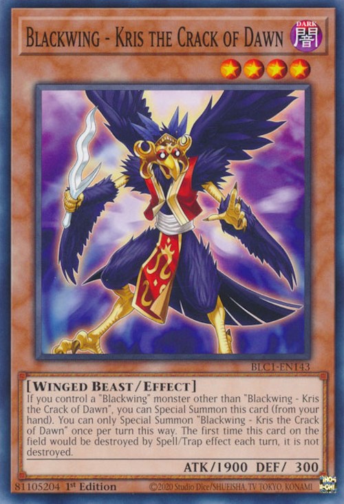 Blackwing - Kris the Crack of Dawn [BLC1-EN143] Common | Good Games Morley