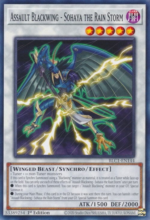 Assault Blackwing - Sohaya the Rain Storm [BLC1-EN144] Common | Good Games Morley
