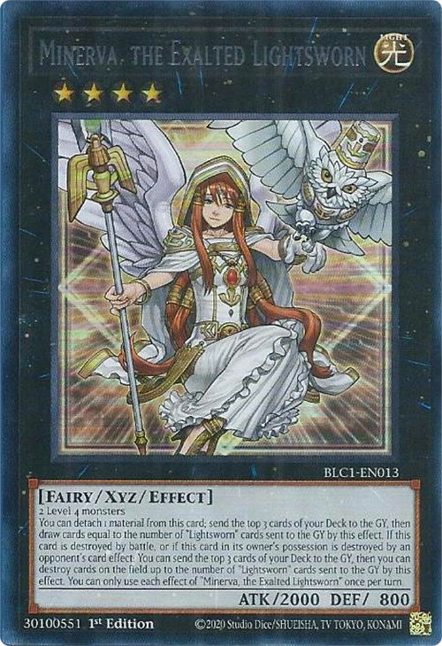 Minerva, the Exalted Lightsworn (Silver) [BLC1-EN013] Ultra Rare | Good Games Morley