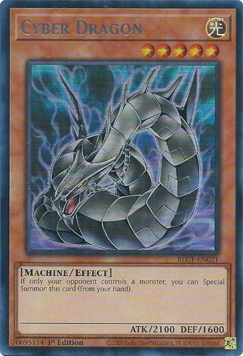 Cyber Dragon (Alternate Art) (Silver) [BLC1-EN021] Ultra Rare | Good Games Morley