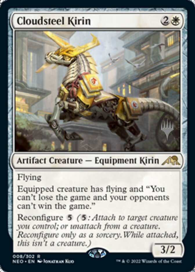 Cloudsteel Kirin (Promo Pack) [Kamigawa: Neon Dynasty Promos] | Good Games Morley