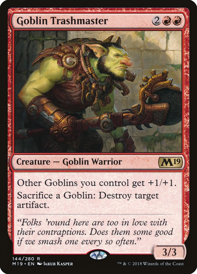 Goblin Trashmaster [Core Set 2019] | Good Games Morley