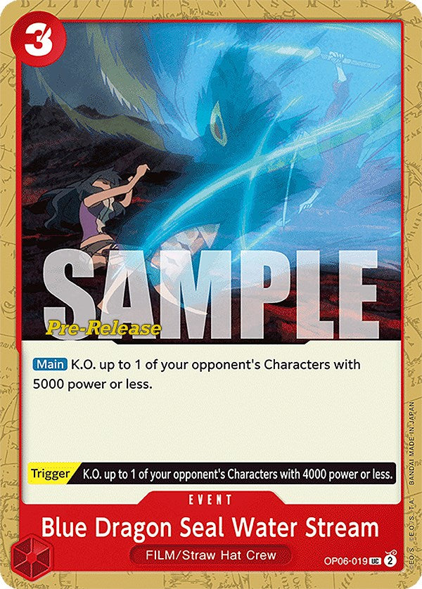 Blue Dragon Seal Water Stream [Wings of the Captain Pre-Release Cards] | Good Games Morley