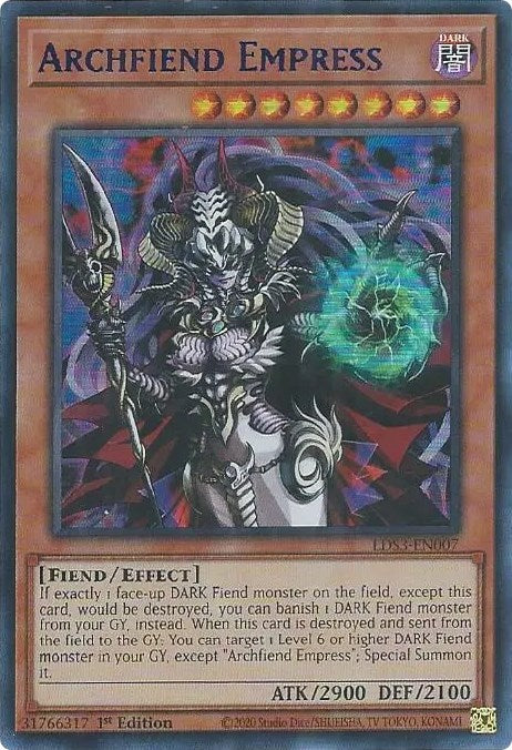 Archfiend Empress (Blue) [LDS3-EN007] Ultra Rare | Good Games Morley